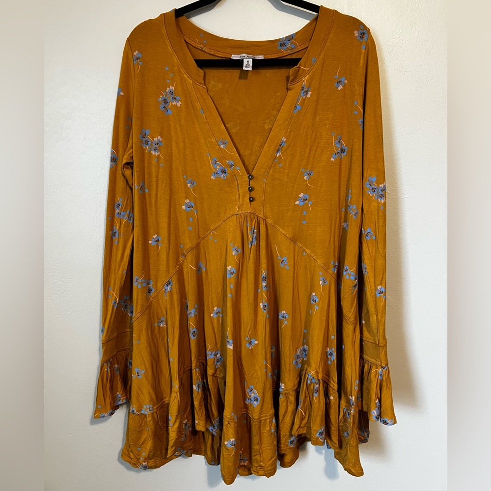 Free People Marigold Floral Tunic